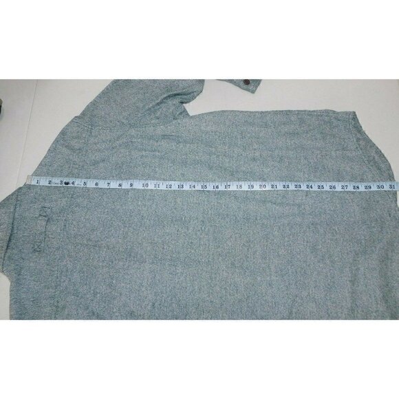 DULUTH TRADING CO green & beige cotton button up shirt relaxed fit, men's size L - Picture 4 of 6